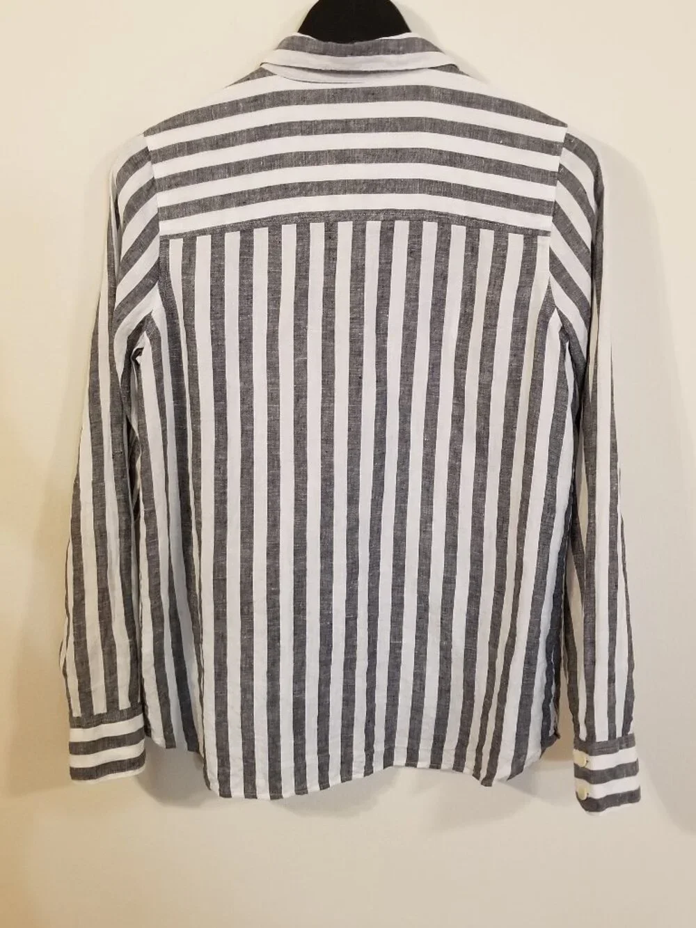 J. Crew Women’s Striped 100% Linen Button Down Shirt – Sz 6